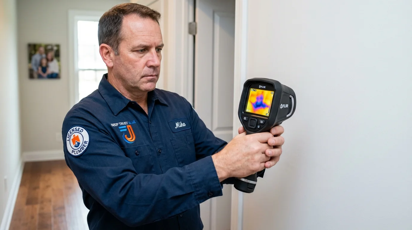 Thermal imaging leak detection by Johns Plumbing LLC in Peach Springs